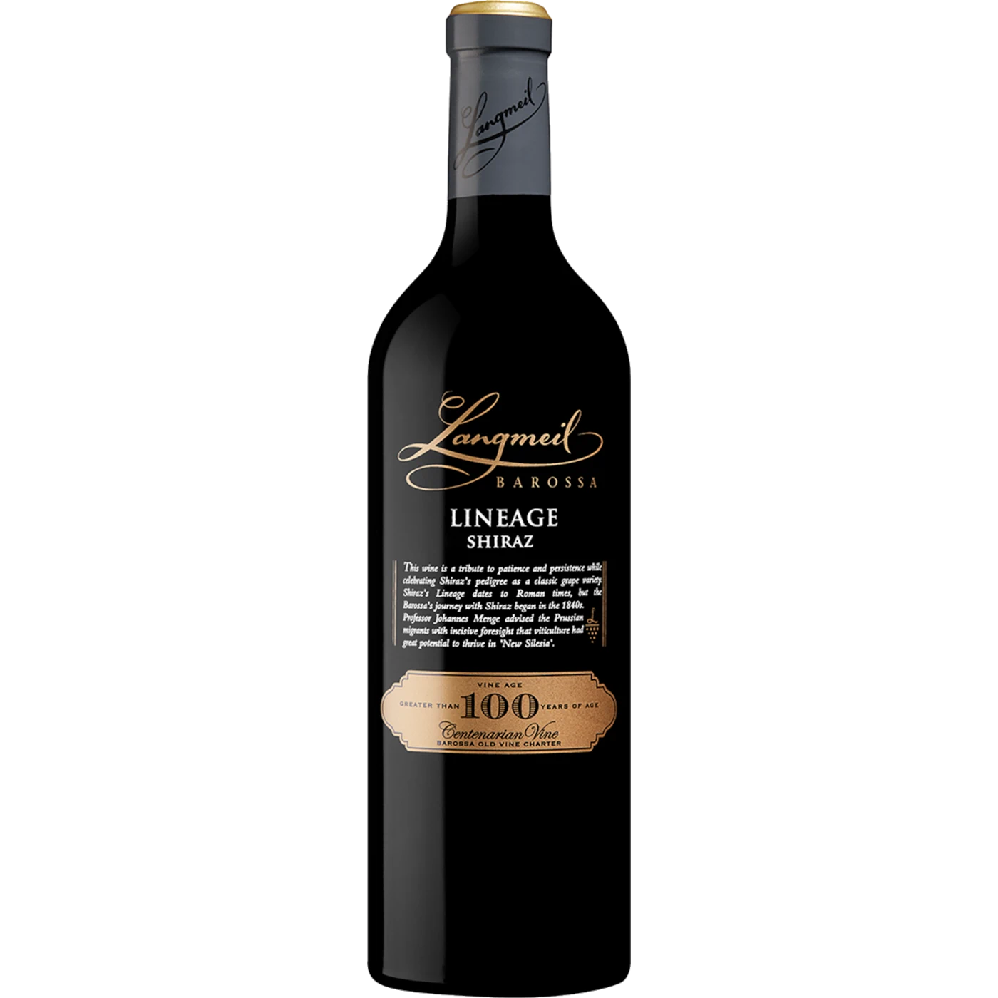 Langmeil Winery Pure Eden Shiraz bottle, an exceptional wine known for its bold flavors and representation of Barossa Valley’s heritage of old vines.