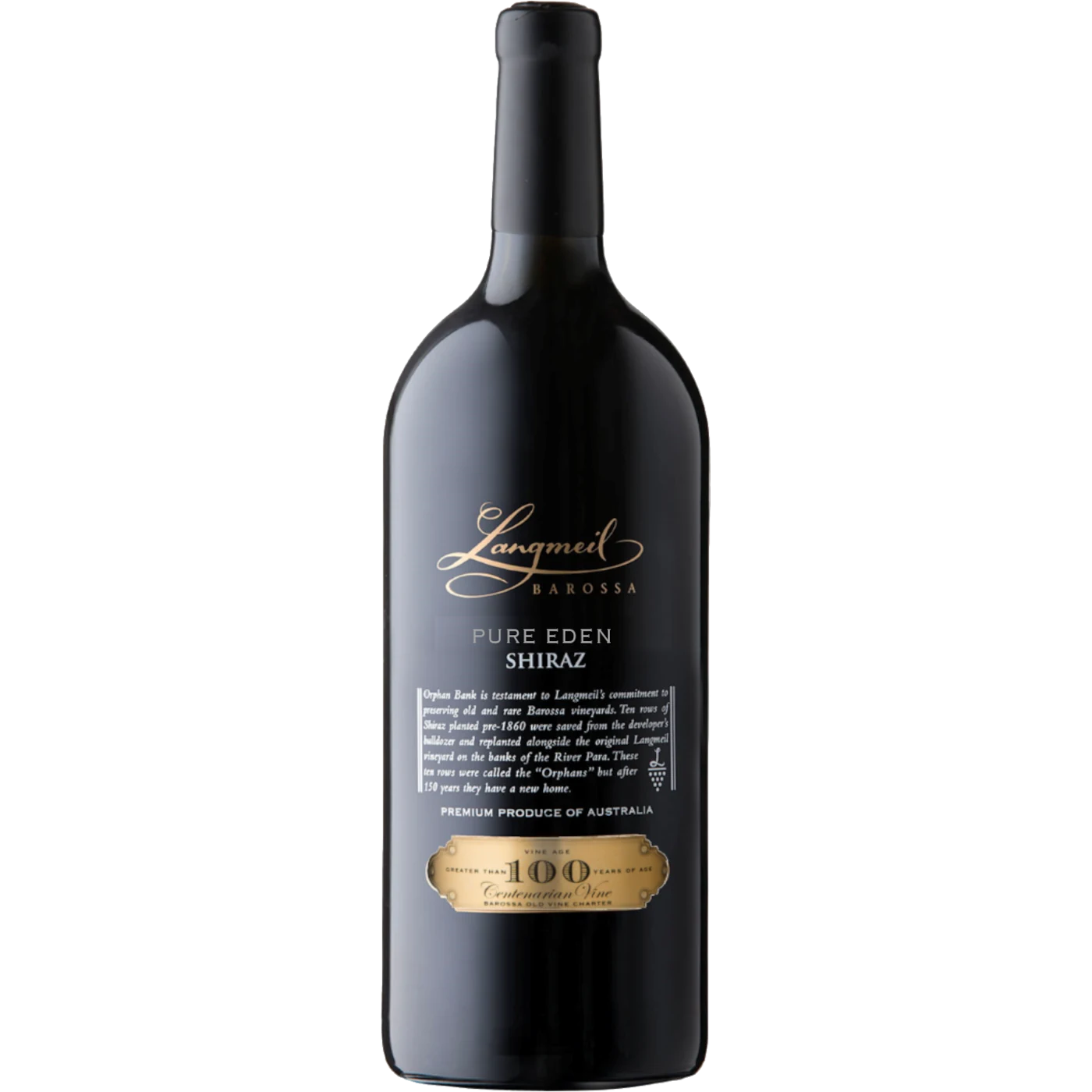 Langmeil Winery Pure Eden Shiraz Double Magnum, an impressive large format wine from Eden Valley, perfect for gifting and celebrating life's milestones.