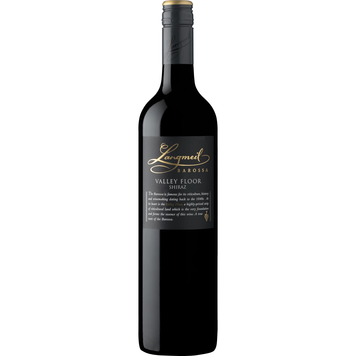 Langmeil Winery Valley Floor Shiraz bottle, a full-bodied and rich red wine hailed as one of the best Australian wines, sourced from the Barossa Valley.